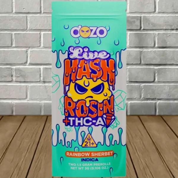 DOZO LIVE HASH ROSIN + THCA TWO 1.5 GRAM PRE-ROLLS