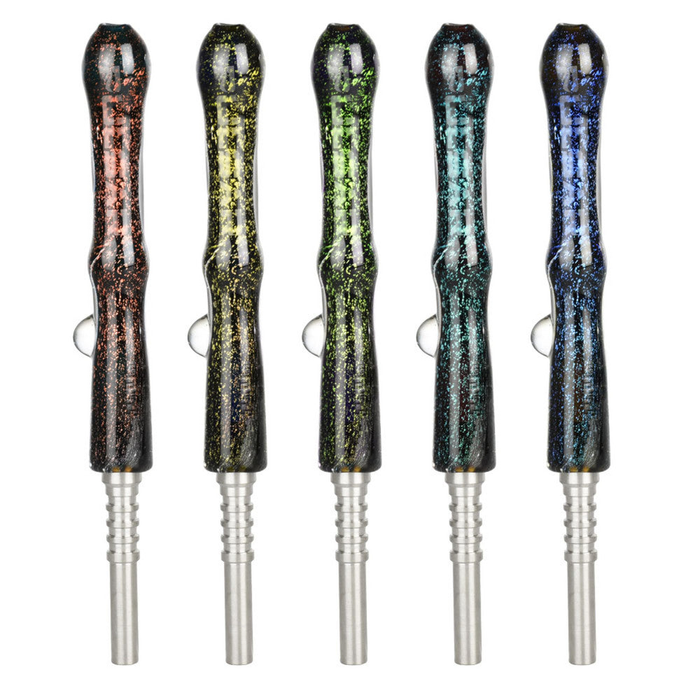 Pulsar Galaxy Glass Dab Straw Quartz Tip 6