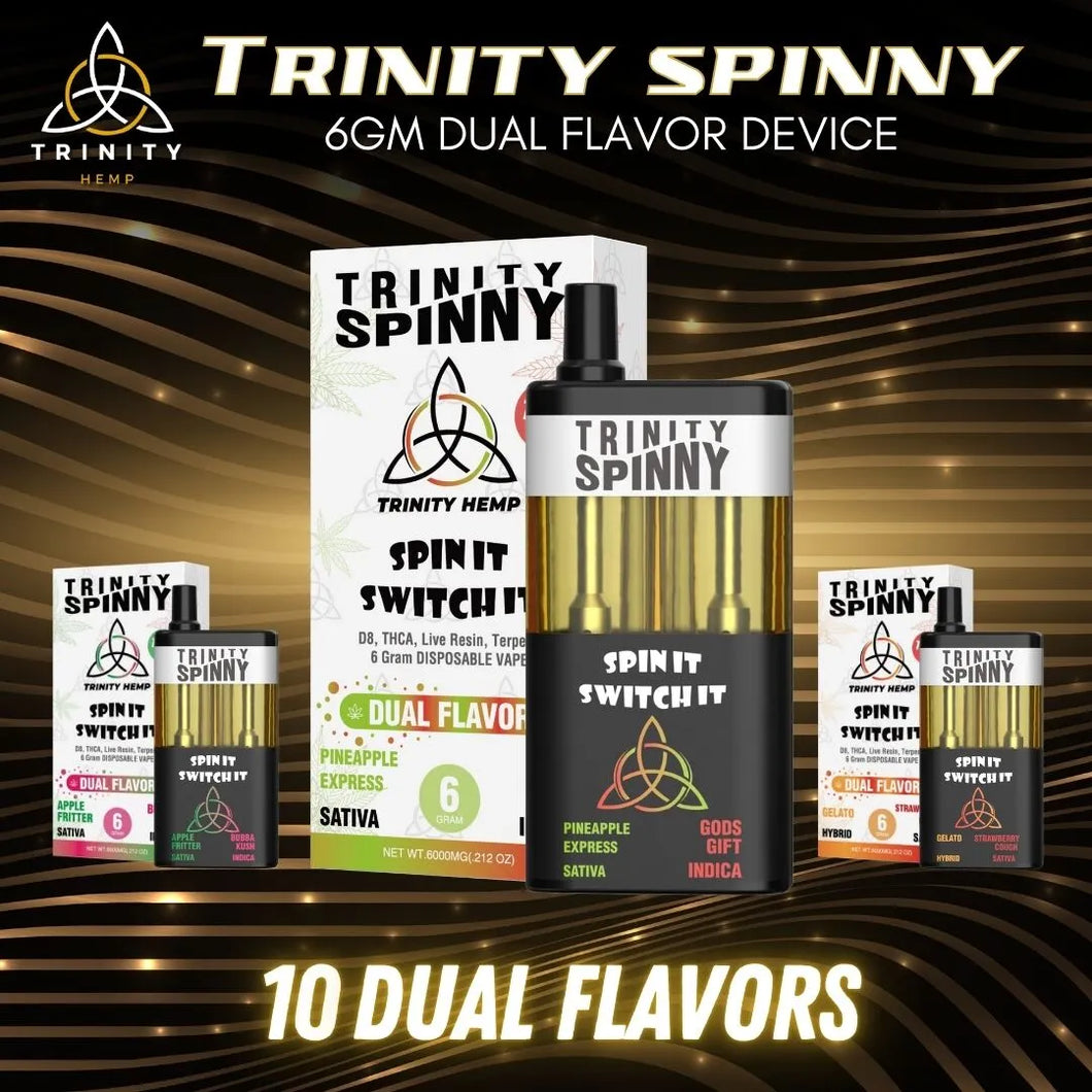 TRINITY HEMP TRINITY SPINNY DUAL FLAVOR THCA 6 GRAM DISPOSABLE