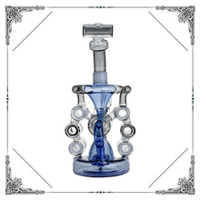 Load image into Gallery viewer, Dual Color Oil Rig With Showerhead Perc Waterpipe 10&quot;
