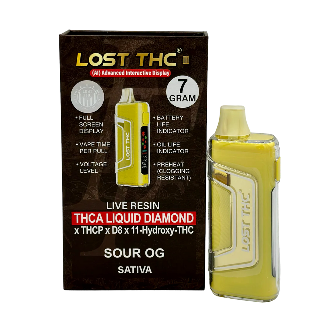 LOST THC THCA LIQUID DIAMONDS 7 GRAM DISPOSABLE