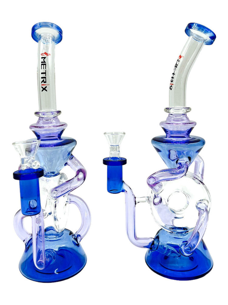 Metrix Cone On Donut Shaped Recycler Waterpipe 10