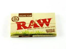 Load image into Gallery viewer, Raw Organic Hemp Single Wide Double-Window Hemp Rolling Papers
